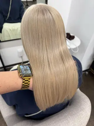 セミロング カラー 髪質改善/ブリーチ/ 縮毛矯正/Shoyoのヘアスタイル