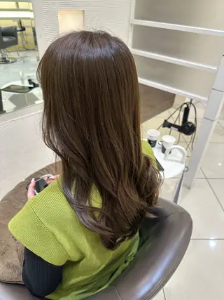 ロング カラー ヘアアレンジ タイトボブ個性派カラ ーAKANEのヘアスタイル