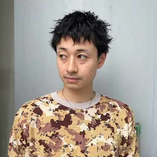 ショート パーマ メンズ ⚾️横浜メンズカット 阿部龍馬🍺🍔のヘアスタイル
