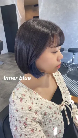 ショート カラー プルエクステ/インナ ーカラー🦊はるなのヘアスタイル