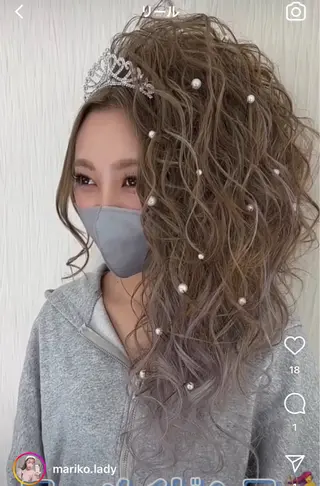 ロング ベルグローヘアセット 🤍まりこのヘアスタイル
