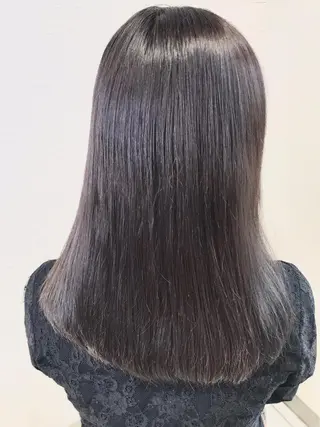 ロング パーマ 白髪ぼかしハイライト 茗荷谷駅徒歩2分のヘアスタイル