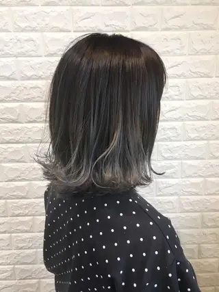 セミロング カラー ヘアアレンジ 🌿‬ ܸAir 透明感🌱西村知佳のヘアスタイル