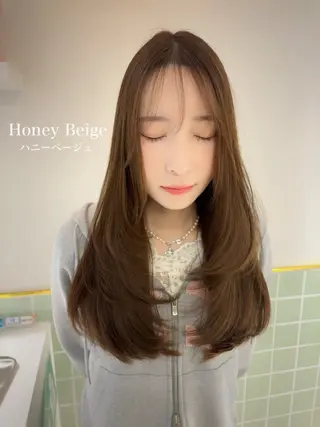 ロング カラー ヘアアレンジ 二ヶ月綺麗が続く デザイン/星野六三四のヘアスタイル