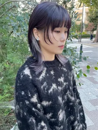 ショート フェザー/シャドウ/ メッシュパーマのヘアスタイル