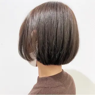 ミディアム 長妻莉央/縮毛矯正 髪質改善カラーのヘアスタイル