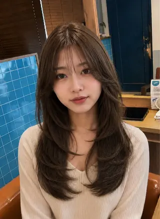 ロング カラー 透明感ヘア×髪質 改善💎HARUKAのヘアスタイル