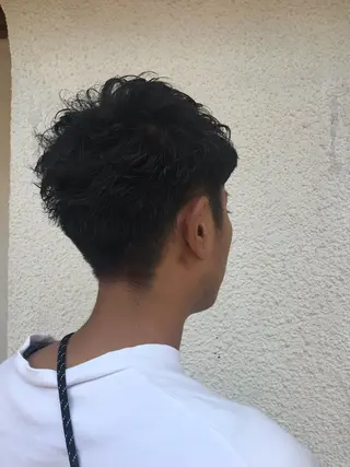 ショート カラー パーマ メンズ ニュアンスパーマ/ レイヤー/茶屋町のヘアスタイル