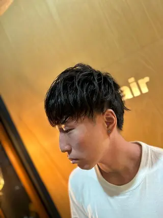 ショート フェードとパーマ特化 小池 魔裟斗のヘアスタイル