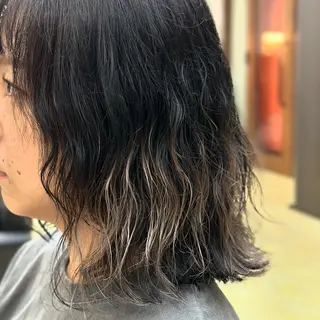 ミディアム ✨透明感カラー✨ 縮毛矯正🌟石川菜摘のヘアスタイル