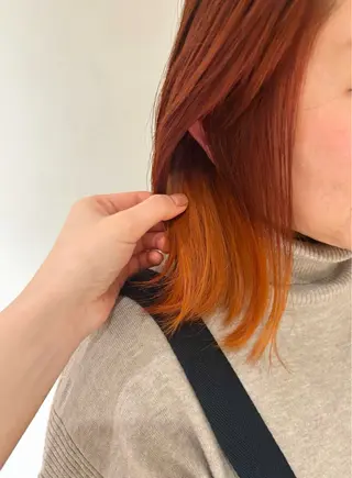 セミロング カラー パライソ南公園店 神津 由依のヘアスタイル