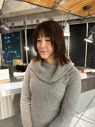 ミディアム カラー 海外レイヤー /NAGISAのヘアスタイル