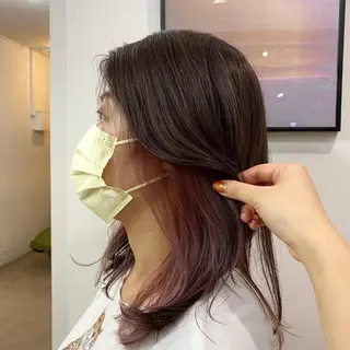 ミディアム カラー 🪭risa 暖色/レイヤー🪭のヘアスタイル