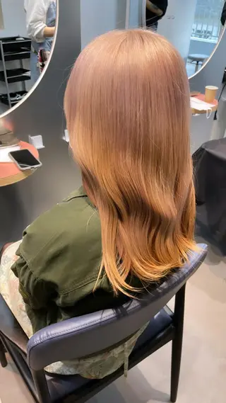 セミロング カラー 🦋うる艶透明感ヘア 今井達也のヘアスタイル