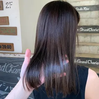 セミロング カラー ノグチ ナツコのヘアスタイル