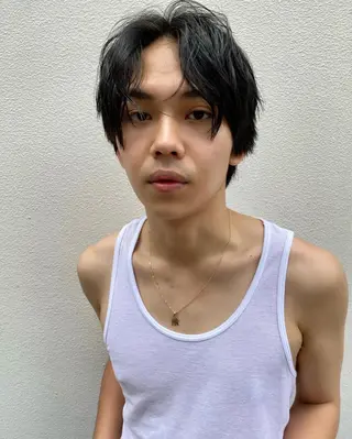 メンズ 森貴裕/ベージュ/ パーマ/オリーブのヘアスタイル