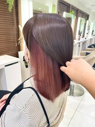 ミディアム カラー ＡＳＨ大宮/ブリーチ 髪質改善/カラーのヘアスタイル