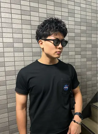ショート パーマ メンズ 💈メンズ短髪特化 ✂︎伊藤大輝💈のヘアスタイル