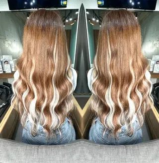 ロング カラー パーマ ヘアアレンジ キッズ メンズ 韓国ヘアならお任せ♡ 馴染ませ達人👸yuのヘアスタイル