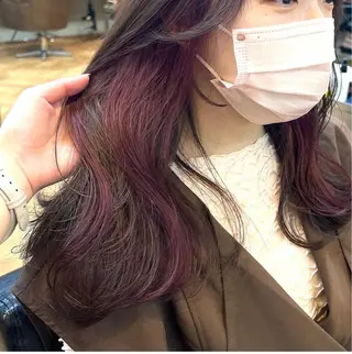 セミロング パーマ ヘアアレンジ メンズ キッズ ネイル マツエク・マツパ アイブロウ 前川 朋香のヘアスタイル