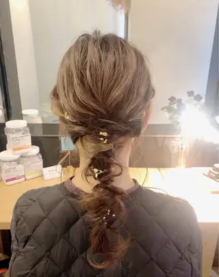 セミロング ヘアアレンジ 札幌円山ヘアメイク/ バーガスのヘアスタイル