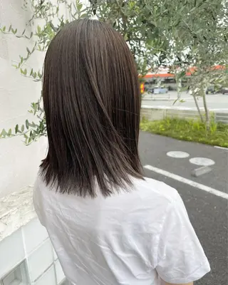 セミロング 梶原 真帆のヘアスタイル