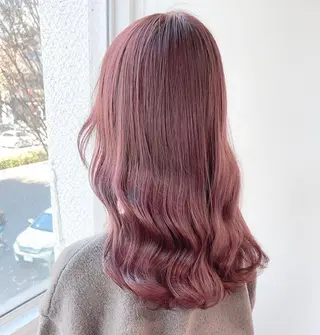 セミロング カラー ♥️暖色カラ ー♥️由夏のヘアスタイル
