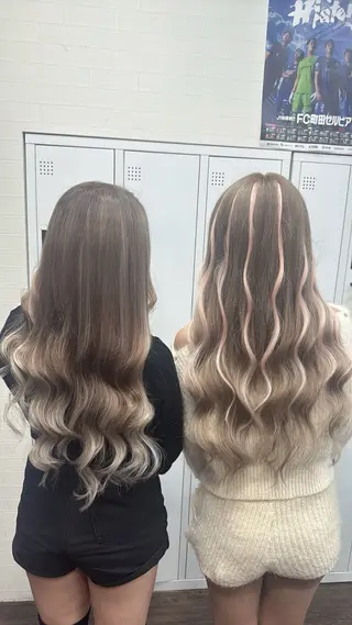 ロング 横浜🦋ハイトーン 🫐シャドウルーツのヘアスタイル