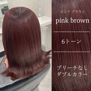 カラー 🤍ブリーチなし ブラウンhimi🤍のヘアスタイル