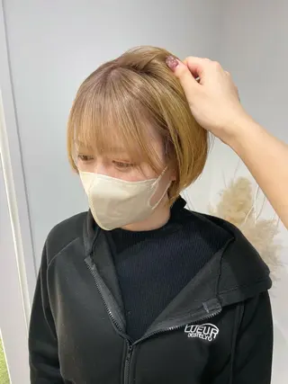 ショート カラー ヘアアレンジ 酸性縮毛矯正 梅田茶屋町 Juriのヘアスタイル
