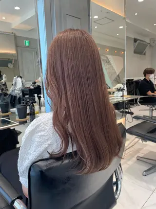 ロング オリーブ カラー✨有坂映哉のヘアスタイル