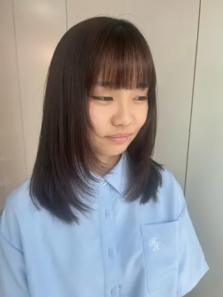セミロング カラー 小倉/レイヤー/ 顔周りカット/naoのヘアスタイル