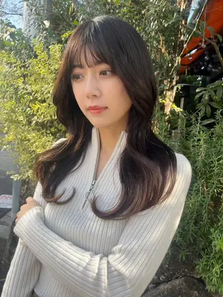 カラー 赤み消し🌿韓国風 ヘア🌿渋谷美容室のヘアスタイル
