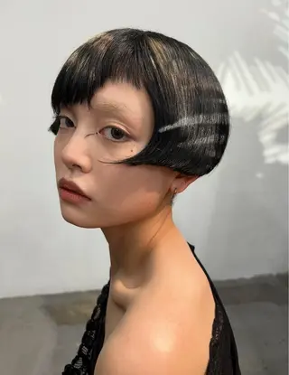 ショート 紙屋町ショート /ボブ　パーマ河内蓮のヘアスタイル