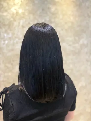 セミロング カラー アベ ミスズのヘアスタイル