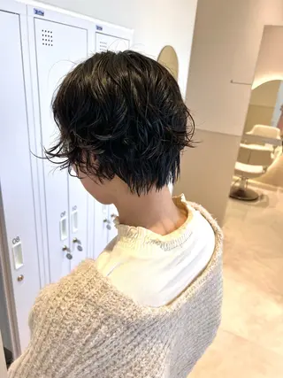 ショート パーマ 💛河原町/透明感/ コテ巻き/moe💛のヘアスタイル