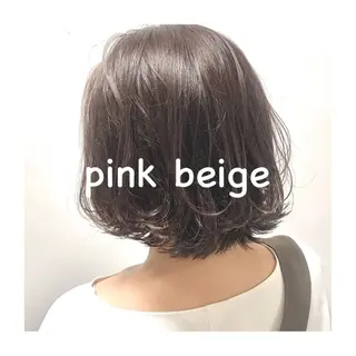 ミディアム カラー パーマ ヘアアレンジ ゆさこのか ダブルカラー／縮毛のヘアスタイル
