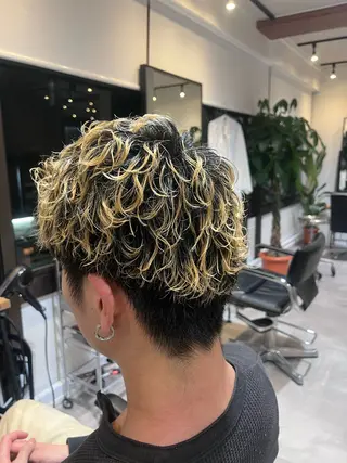 ショート パーマ メンズ fifth/シン🌿 透明感カラー/パーマのヘアスタイル