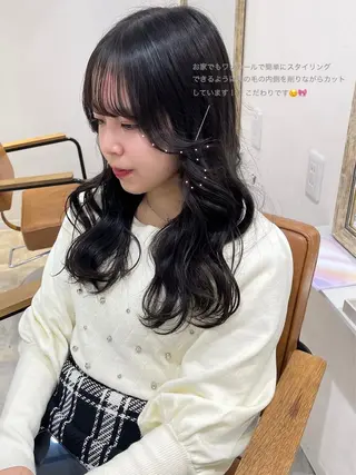 ロング カラー 盛れる顔まわり✨🎀 レイヤー別所好葉のヘアスタイル