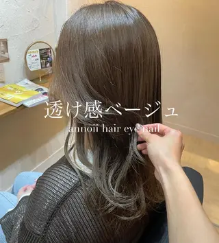 セミロング カラー annoii _pomのヘアスタイル