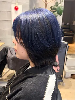 ミディアム カラー みわ/博多 ブリーチ/メンズヘアのヘアスタイル