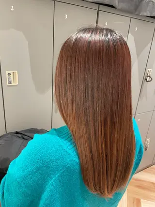 ロング パーマ k-twoたき✨艶感 カラー／美髪矯正のヘアスタイル