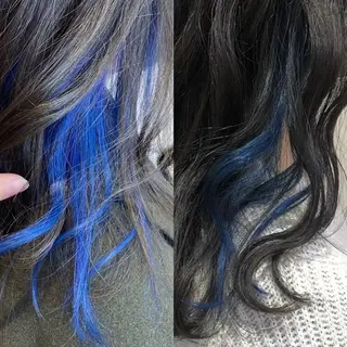 ロング SOU/エクステ /ダブルカラーのヘアスタイル