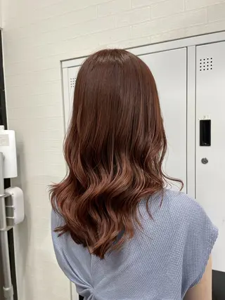 セミロング 横浜🦋ハイトーン 🫐シャドウルーツのヘアスタイル