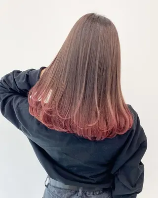 セミロング カラー 【ブリーチカラー】 🌈ALIVE若山葵のヘアスタイル