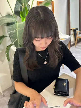 ロング カラー HANAME 原宿美容室のヘアスタイル