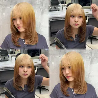 セミロング カラー ヘアアレンジ 【🥀履歴修正🥀】 ハイトーン職人/拓真のヘアスタイル