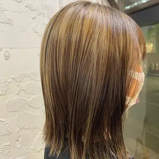ミディアム カラー ヘアアレンジ 🎀ダブルカラーレイ ヤーyuuri🎀のヘアスタイル