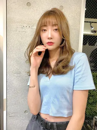ミディアム カラー 似合わせレイヤー 🇰🇷荒木洋文のヘアスタイル
