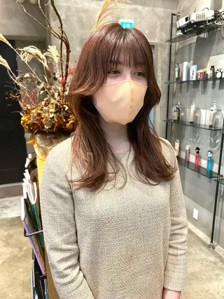 ロング 縮毛矯正・似合わせ タナカ レイヤのヘアスタイル